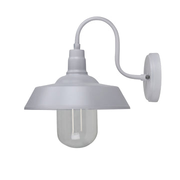 Hudson Barn Style Exterior Light White