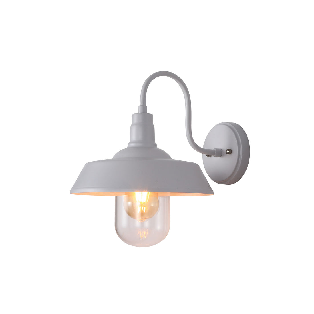 Hudson Barn Style Exterior Light White