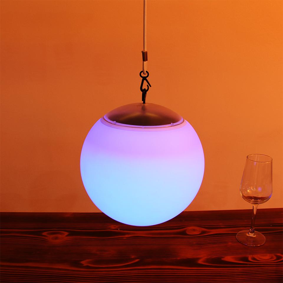 LED Hanging Ball Solar+DC Power