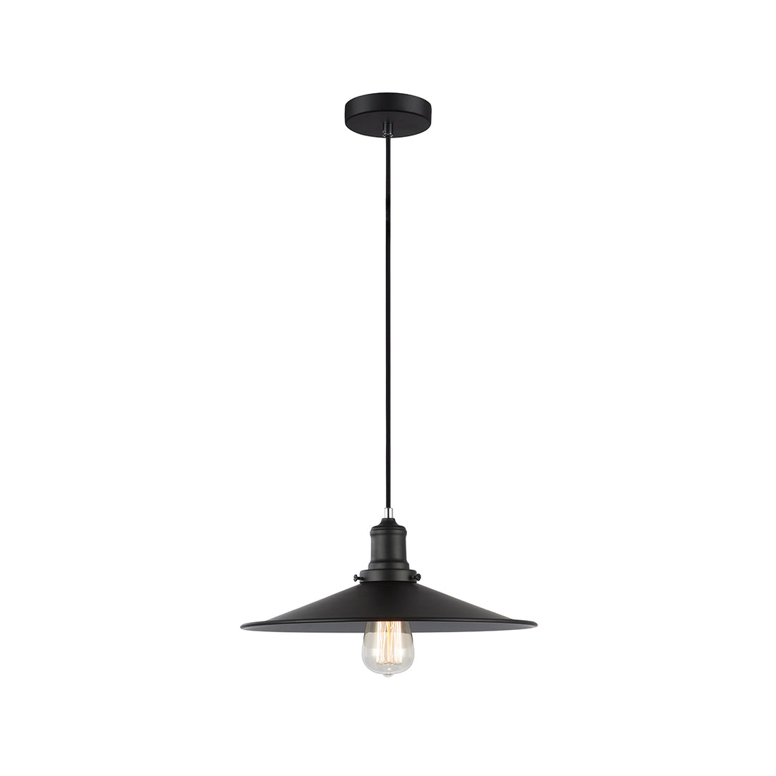 PIATTO Black Iron Coolie Pendant Light