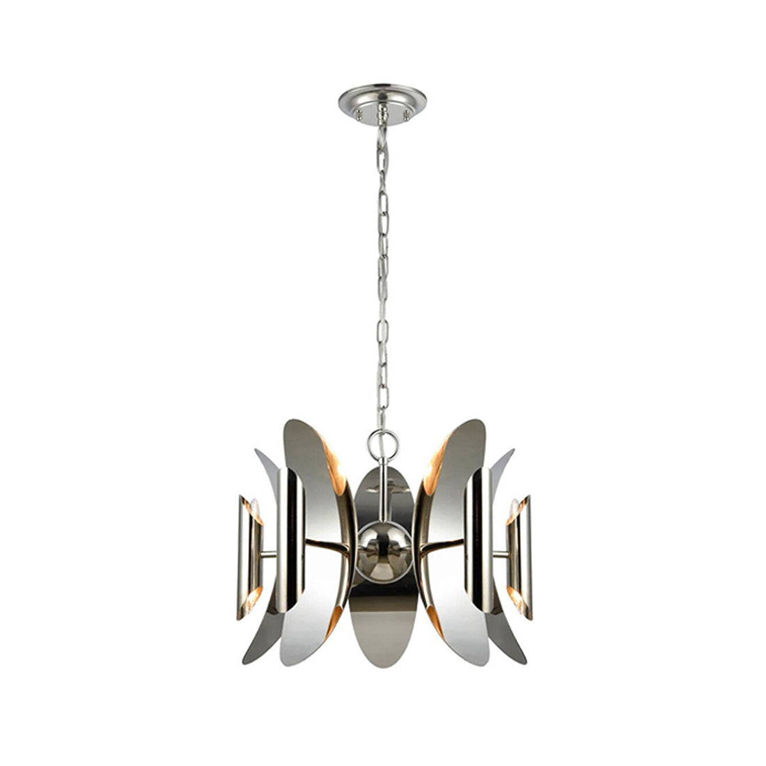 STRATO Polished Nickel Hardware with Stainless Steel Pendant Light