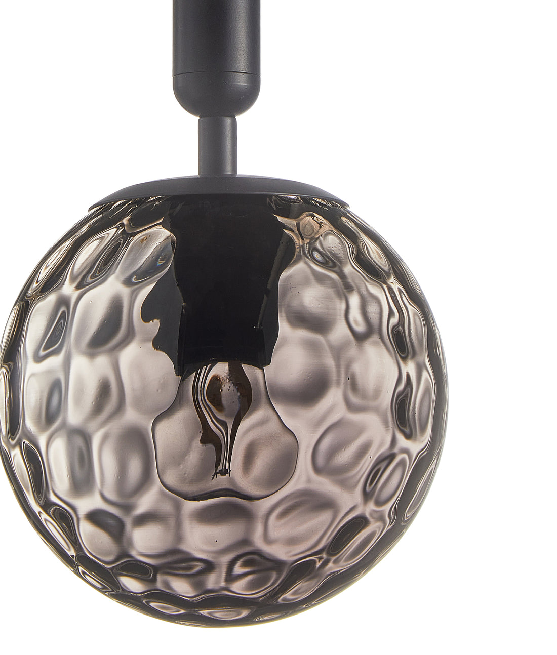 TRATTINO2 Interior Black Smoke Spherical Glass Pendant Light- 1 lit