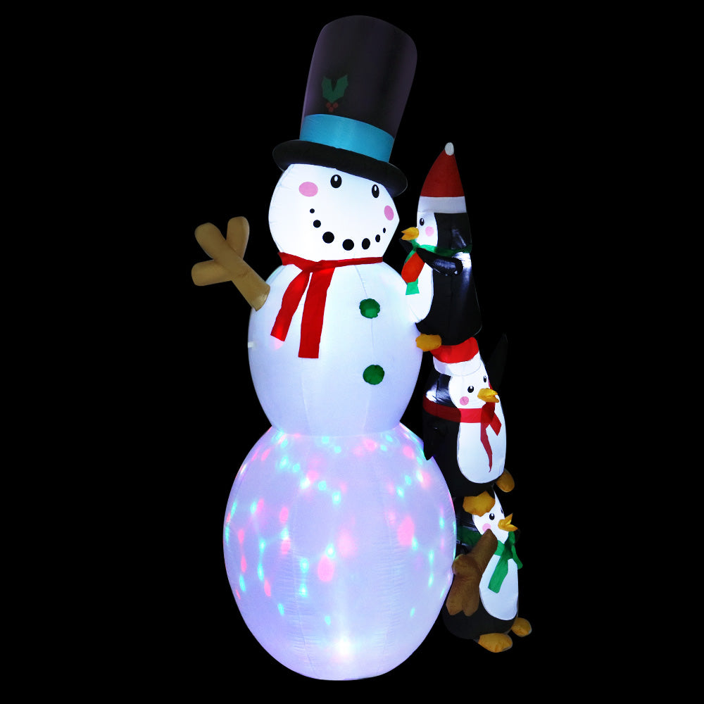 Jingle Jollys 2.4M Christmas Inflatable Snowman Xmas Lights Outdoor Decorations