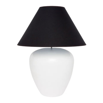 Picasso Table Lamp - White w Black Shade